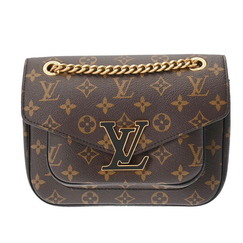 LOUIS VUITTON ルイヴィトン モノグラム パッシー ブラウン M45592 レディース モノグラムキャンバス ショルダーバッグ 新同 中古 銀蔵