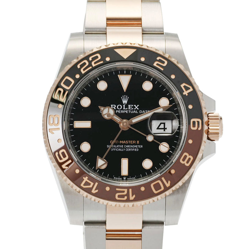 ROLEX ロレックス GMTマスター2 2021年11月 126711CHNR メンズ SS/RG 腕時計 自動巻き 黒文字盤 Aランク 中古 銀蔵