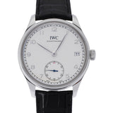 IWC SCHAFFHAUSEN アイダブリューシー シャフハウゼン ポルトギーゼ ハンドワインド 8デイズ IW510203 メンズ SS/革 腕時計 手巻き シルバー文字盤 Aランク 中古 銀蔵