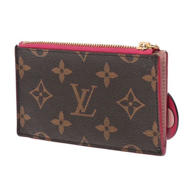 LOUIS VUITTON ルイヴィトン モノグラム ポルトカルト ジップ ピンク M67494 レディース モノグラムキャンバス コインケース Bランク 中古 銀蔵