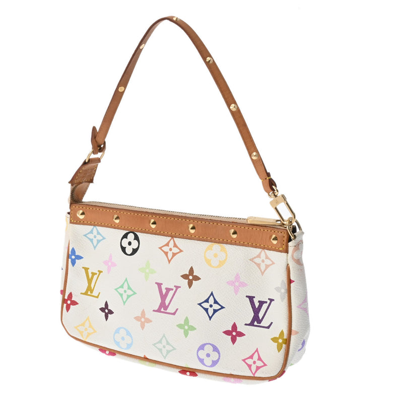 LOUIS VUITTON ルイヴィトン マルチカラー ポシェット アクセソワール ブロン M92649 レディース モノグラムマルチカラー アクセサリーポーチ Bランク 中古 銀蔵