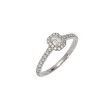 TIFFANY&Co. ティファニー ソレスト ダイヤ0.20ct I-VS1 #49 一粒ダイヤ ハーフエタニティ 9号 レディース Pt950プラチナ リング・指輪 Aランク 中古 銀蔵