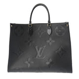 LOUIS VUITTON ルイヴィトン モノグラムアンプラント アンプラント オンザゴーGM 黒 M44925 ユニセックス レザー 2WAYバッグ 未使用 銀蔵