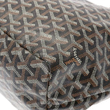 GOYARD ゴヤール サンルイ PM 黒/茶 ユニセックス PVC/レザー トートバッグ ABランク 中古 銀蔵