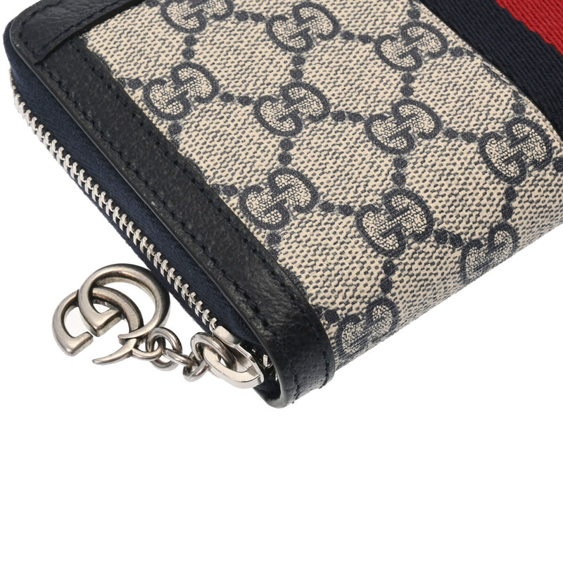 GUCCI グッチ オフィディア GG ジップアップアラウンドウォレット ベージュ シルバー金具 523154 レディース GGスプリームキャンバス 長財布 Aランク 中古 銀蔵