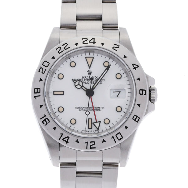 ROLEX ロレックス エクスプローラー2 トリチウム 16570 メンズ SS 腕時計 自動巻き 白文字盤 Aランク 中古 銀蔵