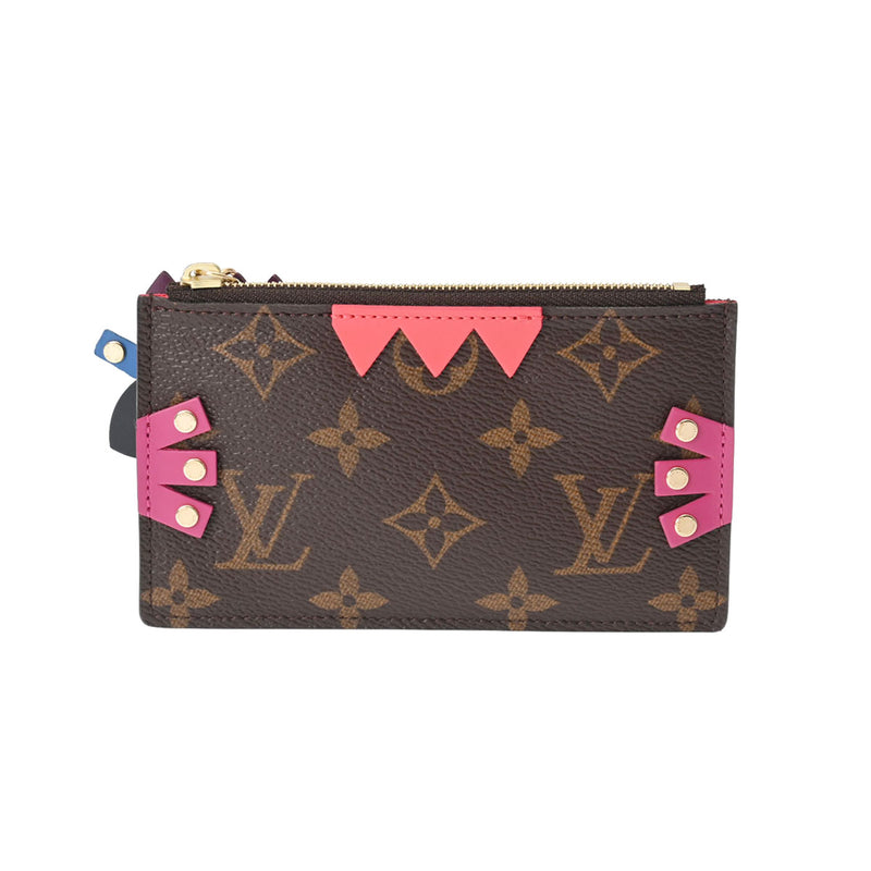 LOUIS VUITTON ルイヴィトン モノグラム モノグラムトーテム ポシェットクレ ブラウン M61487 レディース モノグラムキャンバス コインケース 新同 中古 銀蔵