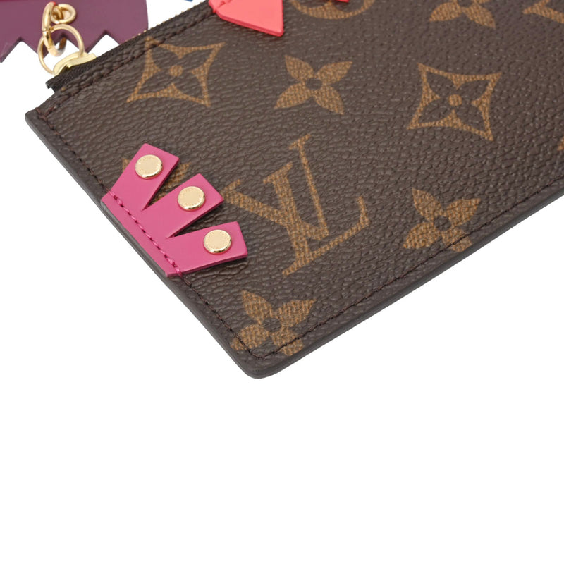 LOUIS VUITTON ルイヴィトン モノグラム モノグラムトーテム ポシェットクレ ブラウン M61487 レディース モノグラムキャンバス コインケース 新同 中古 銀蔵