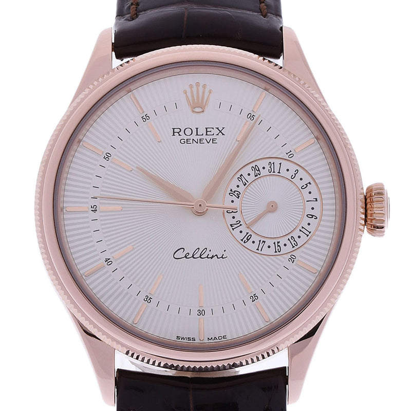 ROLEX ロレックス チェリーニ デイト 50515 メンズ PG/クロコダイル 腕時計 自動巻き シルバー文字盤 Aランク 中古 銀蔵