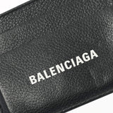 BALENCIAGA バレンシアガ 黒 594309 ユニセックス レザー カードケース ABランク 中古 銀蔵