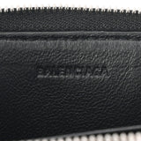 BALENCIAGA バレンシアガ 黒 シルバー金具 645508 ユニセックス レザー コインケース Bランク 中古 銀蔵