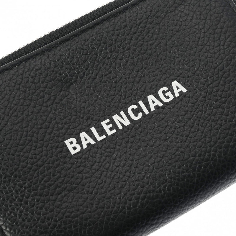 BALENCIAGA バレンシアガ 黒 シルバー金具 645508 ユニセックス レザー コインケース Bランク 中古 銀蔵