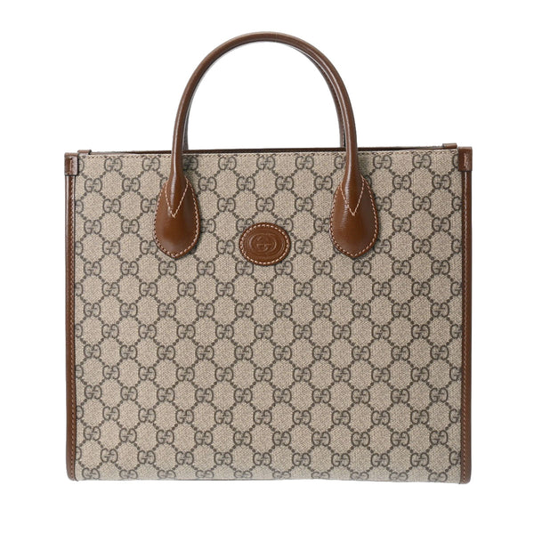 GUCCI グッチ GGスプリーム スモールトート ベージュ/茶 659983 レディース GGスプリームキャンバス トートバッグ Aランク 中古 銀蔵