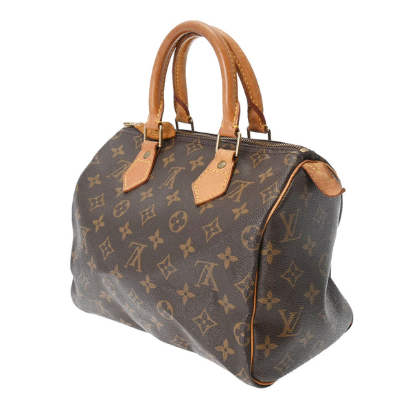 LOUIS VUITTON ルイヴィトン モノグラム スピーディ 25 ブラウン M41528 レディース モノグラムキャンバス ハンドバッグ Bランク 中古 銀蔵