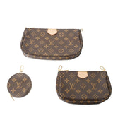 LOUIS VUITTON ルイヴィトン モノグラム ミュルティ ポシェットアクセソワール ローズクレール M44840 レディース モノグラムキャンバス ショルダーバッグ Aランク 中古 銀蔵
