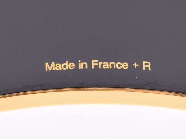 Used Hermes Emaile GM Bangle Orange Horse Pattern G Metal Fittings Box Bracelet /Bangle HERMES Ginzo