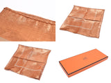 HERMES Hermes Ex Libris carriages Orange unisex silk 30% polyester 70% scarf AB rank used silver