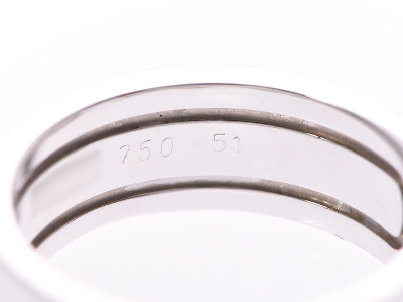 カルティエ C2リング #51 レディース WG 7.3g 指輪 Aランク 美品 CARTIER 中古 銀蔵