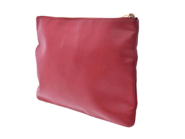 Saint Laurent Clutch Bag Red Men's Women's Leather B Rank SAINT LAURENT Used Ginzo Used