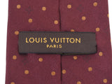 ルイヴィトン ネクタイ ドット柄 エンジ系 メンズ シルク100％ ABランク LOUIS VUITTON 中古 銀蔵