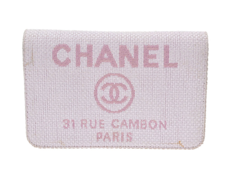 Chanel, Dorville, Chain Wallet, Pink SV gold, Ladies Straw, purse, B-rank CHANEL, Galla, used silverware.