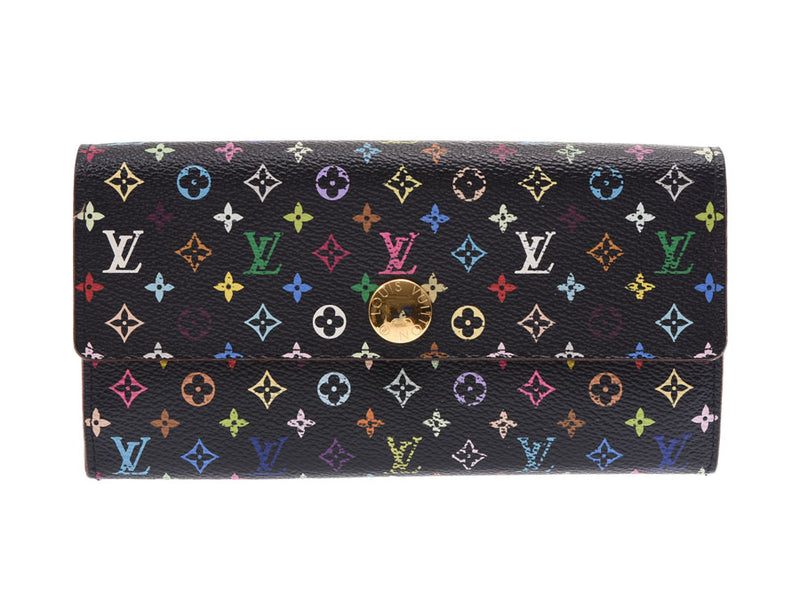 長財布ルイヴィトン VUITTON 長財布 財布 マルチカラー 黒 - 長財布