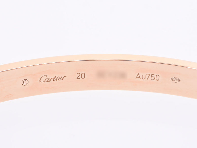 Cartier Love Bracelet New #20 37.4g Men Women Ladies PG A Rank Good Condition CARTIER Gala Used Ginza Used