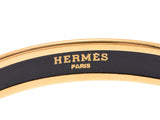 Hermes Seven Treasure Bangle Black GP Ladies B Rank HERMES Box Used Ginzo