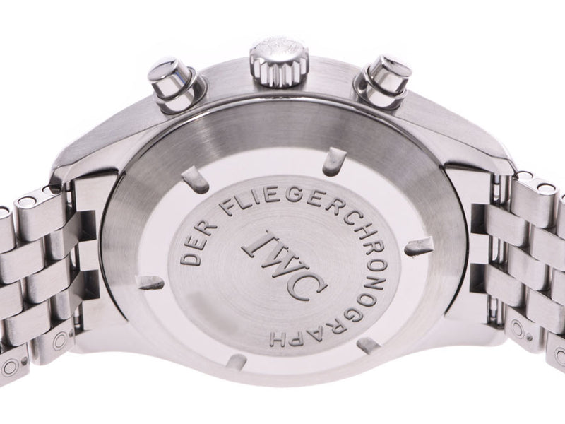 IWC mechanical-free garfish chronograph lindera board IW370607 men SS self-winding watch clock A rank beauty product guarantee used silver storehouse