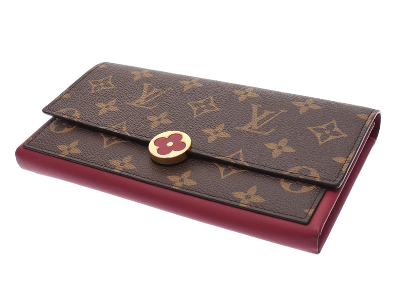 Louis Vuitton Monogram portage foie Fleur Fuchsia m64585 women's wallet