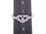 カルティエ ハートオブカルティエリング #48 レディース WG 3.3g 指輪 Aランク 美品 CARTIER 中古 銀蔵