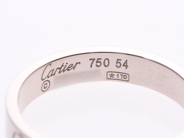 カルティエ ミニラブリング WG 4.2g #54 レディース メンズ 指輪 Aランク 美品 CARTIER 中古 銀蔵