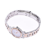 HERMES Hermes Clipper Nacre 12P Diamond CL4.222 Women's SS/PG Watch Quartz Pink Shell Dial A Rank Used Ginzo