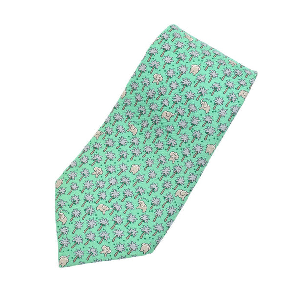Hermes Nectai Elephant Pattern Light Green Men's Silk 100 % A Rank HERMES  Box Used Ginzo – 銀蔵オンライン