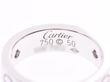 カルティエ ラブリング ハーフダイヤ #50 レディース WG 8.3g 指輪 Aランク 美品 CARTIER 中古 銀蔵