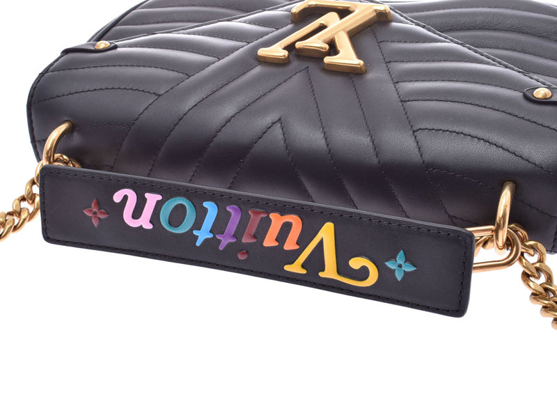 Louis Vuitton New Wave Chain Shoulder Bag MM Black M51498 Ladies 