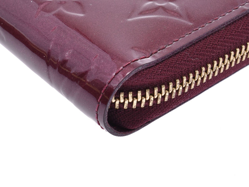 Louis Vuitton Verni Zippy Wallet Rouge Forvist M91536 Ladies Long Wallet A Rank LOUIS VUITTON Used Ginzo