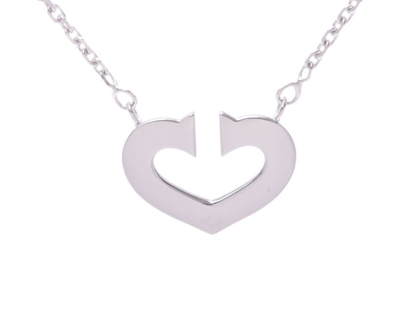 7.4 g of Cartier C heart necklace Lady's WG A rank beauty product CARTIER used silver storehouse