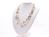 Chanel Long Necklace Coco Mark 16 Year Model Ladies Fake Pearl A Rank CHANEL Used Ginza Used