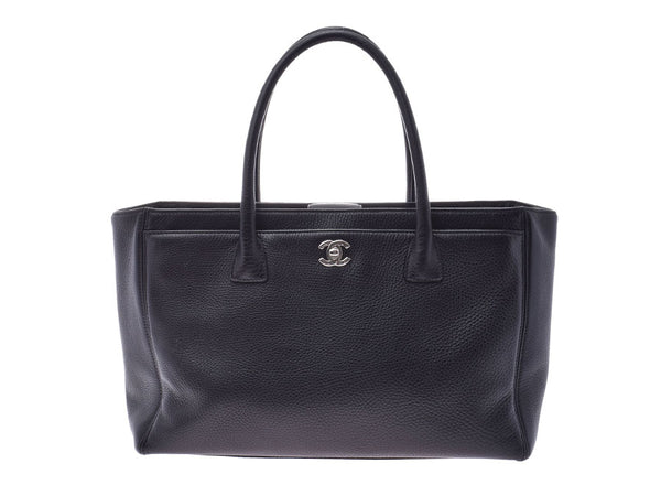 Chanel Executive Tote Black SV Hardware Ladies Soft Caviar Skin Bag AB Rank CHANEL Used Ginzo