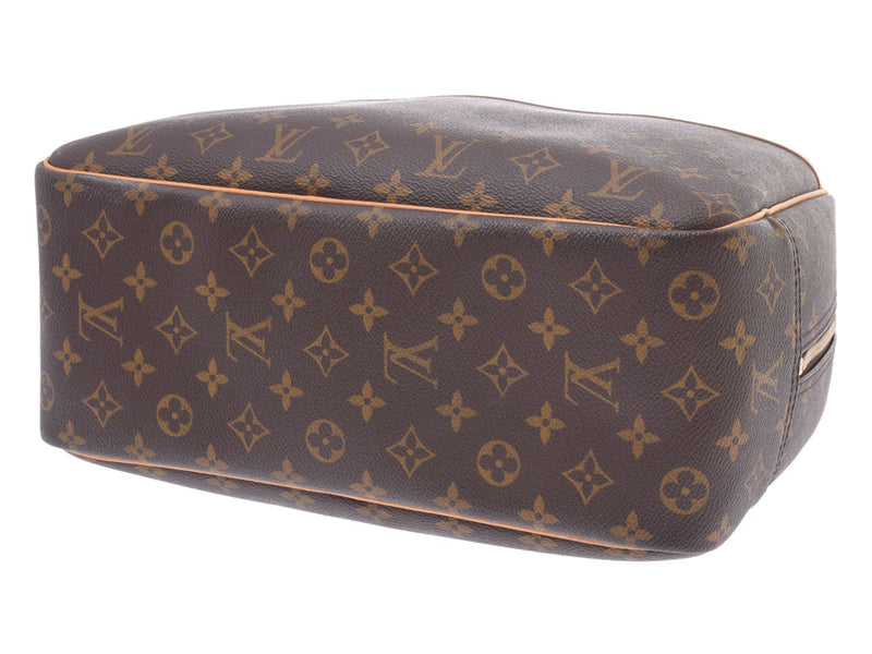 Louis Vuitton Monogram Deauville Brown M47270 Men's Women's Genuine Leather Handbag B Rank LOUIS VUITTON Used Ginzo