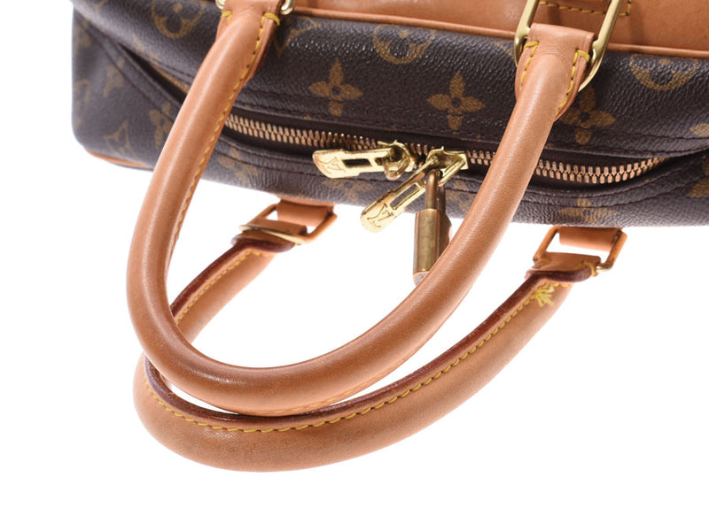 Louis Vuitton Monogram Deauville Brown M47270 Men's Women's Genuine Leather Handbag B Rank LOUIS VUITTON Used Ginzo