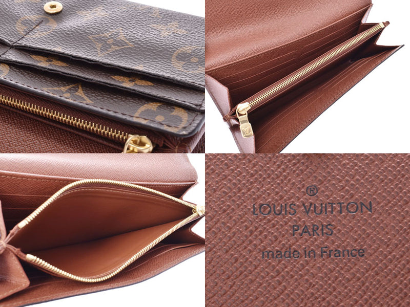 ファッションLOUIS VUITTON ポルトフォイユ　長財布ブラウン本革