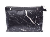 バレンシアガフィリアスクリップ M black / white men gap Dis leather clutch bag B rank BALENCIAGA used silver storehouse