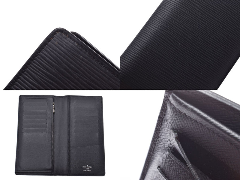 Louis Vuitton Epi Portofeuille Blazer Black M60622 Men's Genuine Leather Long Wallet B Rank LOUIS VUITTON Used Ginzo