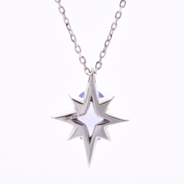 STAR JEWELY Star Jewelry Crossing Star Ladies K18WG/Diamond/Colorstone Necklace A Rank Used Ginzo