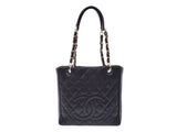 Chanel Matrasse PST Tote Bag Black G Hardware Ladies Caviar Skin A Rank CHANEL Box Used Ginzo