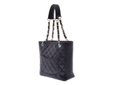 Chanel Matrasse PST Tote Bag Black G Hardware Ladies Caviar Skin A Rank CHANEL Box Used Ginzo