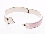 Hermes Click Ash Pink SV Metal Fittings Women's Bracelet B Rank HERMES Used Ginzo