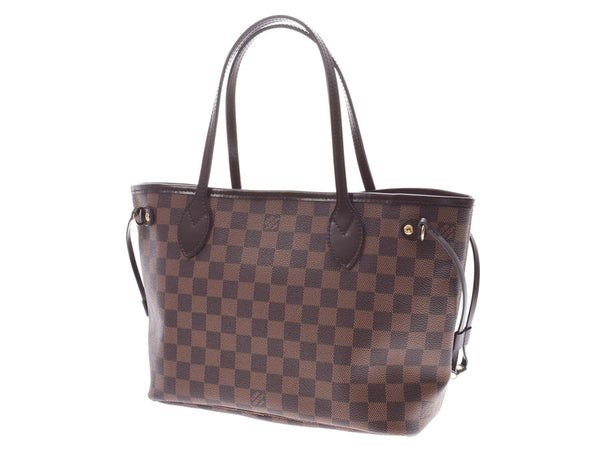 Louis Vuitton Damien vervel PM Brown N41359 women's genuine leather handbag a rank LOUIS VUITTON used silver